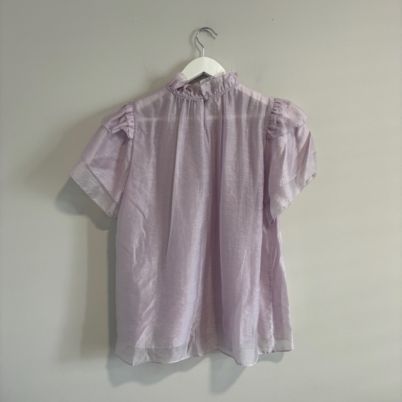 Lilac sheer flowy blouse - Picture 3 of 5